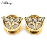 Stainless Steel Butterfly Ear Tunnels Flesh Expanders Earrings Piercing