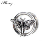 Stainless Steel Butterfly Ear Tunnels Flesh Expanders Earrings Piercing