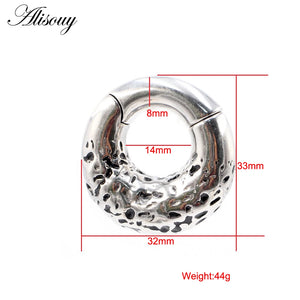 Stainless Steel Circle Ear Weights Heavy Expander Plugs Gauges