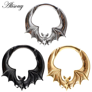 Stainless Steel Bat Ear Weight Hanger Expander Plugs Earring
