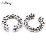 Stainless Steel Enamel Round Ear Weight Expander Stretcher Plugs Gauges