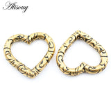 1PC Stainless Steel Heart Love Ear Weights Hanger Expander Stretcher Plugs