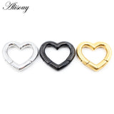 Stainless Steel Heart Ear Weights Hanger Expander Plugs Gauges Earrings