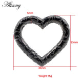 1PC Stainless Steel Heart Love Ear Weights Hanger Expander Stretcher Plugs