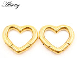 Stainless Steel Heart Ear Weights Hanger Expander Plugs Gauges Earrings