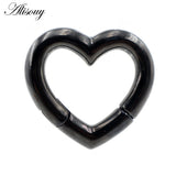 Stainless Steel Heart Ear Weights Hanger Expander Plugs Gauges Earrings