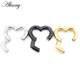 Stainless Steel Heart Ear Weights Hanger Expander Plugs Gauges Earrings
