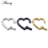 1PC Stainless Steel Heart Love Ear Weights Hanger Expander Stretcher Plugs