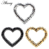 1PC Stainless Steel Heart Love Ear Weights Hanger Expander Stretcher Plugs