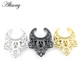 Stainless Steel Flower Petal Ear Tunnel Plugs Gauges