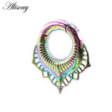 Stainless Steel Hollow Lace Magnetic Ear Weights Expander Plug Gauges