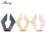 Stainless Steel Rhombus Casting Ear Weights Expander Plugs Gauges Earrings
