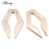 Stainless Steel Rhombus Casting Ear Weights Expander Plugs Gauges Earrings