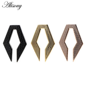 Stainless Steel Rhombus Casting Ear Weights Expander Plugs Gauges Earrings