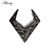 Stainless Steel Rhombus Saddle Ear Tunnel Plugs Expander Gauges Piercing Jewelry