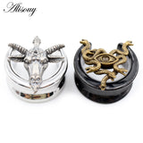 Stainless Steel Sheep Snake Eye Semicircle Saddle Ear Tunnel Plugs