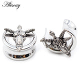 Stainless Steel Sheep Snake Eye Semicircle Saddle Ear Tunnel Plugs