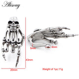 1PC Stainless Steel Skull Hand Ear Weights Expander Stretcher Plugs