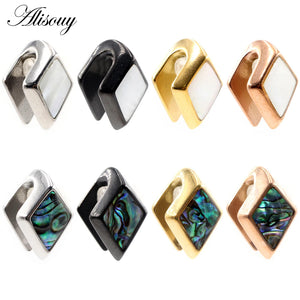 Stainless Steel Shell Ear Weights Expander Plug Gauges Earrings