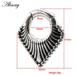 Stainless Steel Triangle Ear Weights Heavy Stretcher Plugs Gauges Earrings