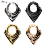 Stainless Steel Triangle Ear Weights Heavy Stretcher Plugs Gauges Earrings