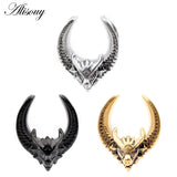 Dragon Head Saddle Ear Tunnel Plug Expander Stretcher Gauges Earrings