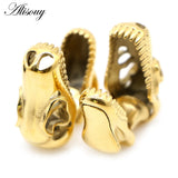 10/16mm Stainless Steel Dinosaur Skull Ear Gauges