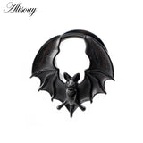 8-16mm Stainless Steel Halloween Bat Ear Tunnels Plug