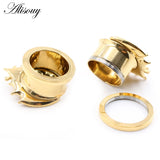 8-16mm Stainless Steel Halloween Bat Ear Tunnels Plug