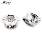 8-16mm Stainless Steel Halloween Bat Ear Tunnels Plug