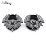 8-16mm Stainless Steel Halloween Bat Ear Tunnels Plug
