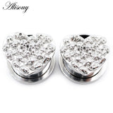 1pc 8-16mm Heart Skull Thread Ear Tunnels Plug Flesh Expander Gauges