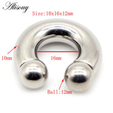 Big Captive Bead Nose Ring Ear Plug Expander Genital BCR Hoop Earring Piercing