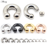 Big Captive Bead Nose Ring Ear Plug Expander Genital BCR Hoop Earring Piercing
