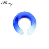 C Shape Gradient Glass Ear Weights Expander Stretcher Plug Tunnel