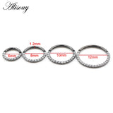 Crystal Zircon Cartilage Earring 316L Surgical Steel Clicker Nose Rings