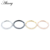 Crystal Zircon Cartilage Earring 316L Surgical Steel Clicker Nose Rings