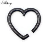 Love Heart Ear Gauges Stainless Steel Piercing Body Jewelry