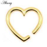 Love Heart Ear Gauges Stainless Steel Piercing Body Jewelry