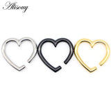 Love Heart Ear Gauges Stainless Steel Piercing Body Jewelry