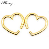 Love Heart Ear Gauges Stainless Steel Piercing Body Jewelry