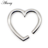 Love Heart Ear Gauges Stainless Steel Piercing Body Jewelry