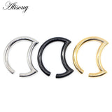 Heavy Weight Moon Ear Gauges Plug Expander Stretcher Stainless Steel Piercing