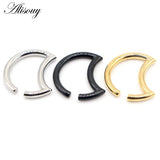 Heavy Weight Moon Ear Gauges Plug Expander Stretcher Stainless Steel Piercing