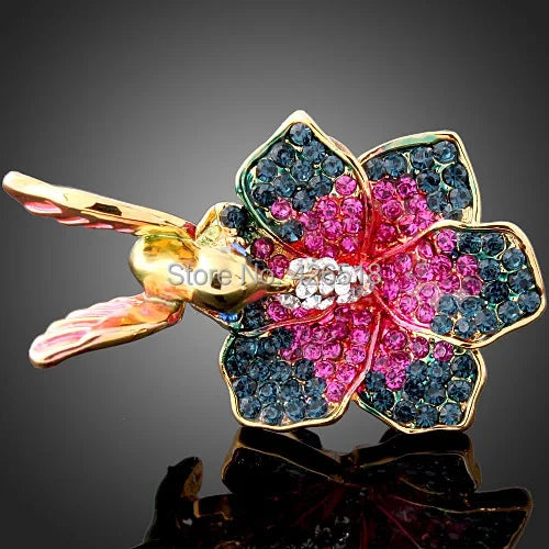 Alloy Flower Bird Wedding Ring for Women