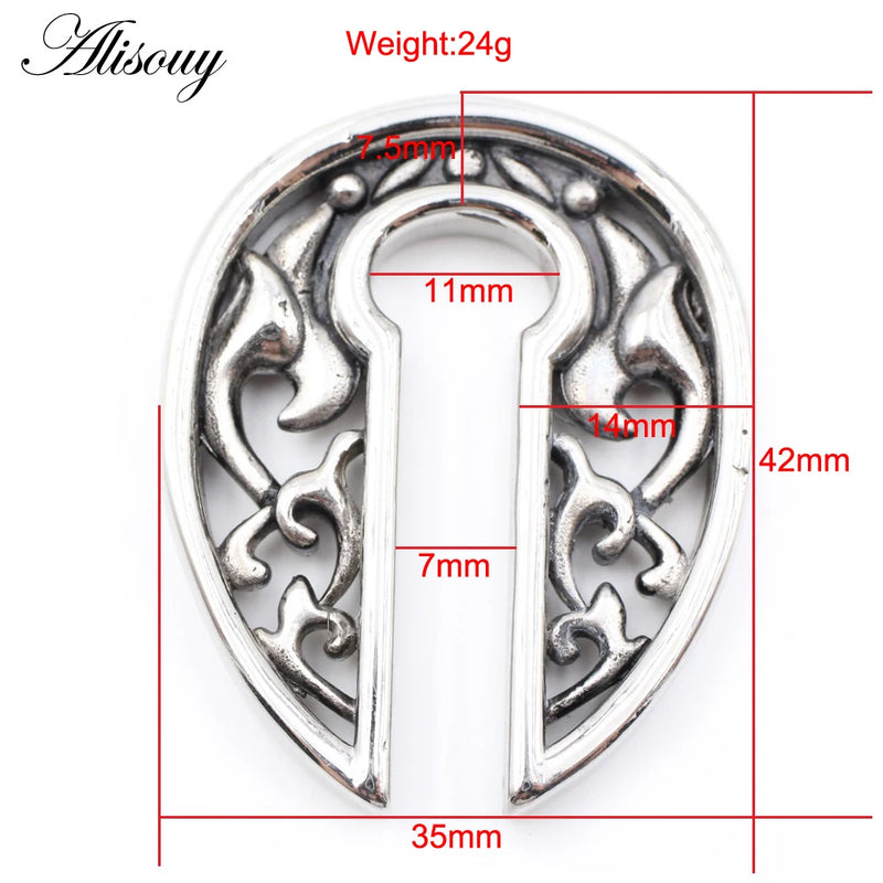 Punk Stainless Steel Grimace Ear Weight Body Piercing Jewelry