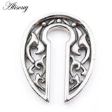 Punk Stainless Steel Grimace Ear Weight Body Piercing Jewelry