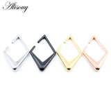 Punk Stainless Steel Rhombus Square Ear Weight Clip