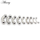 Stainless Steel Big Nostril Nose Nipple Ring Curved Barbell Tragus Earring