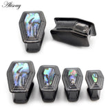 Stainless Steel Enamel Coffin Ear Tunnels Plugs Expander